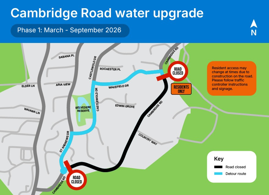 Cambridge Road water upgrade phase 1