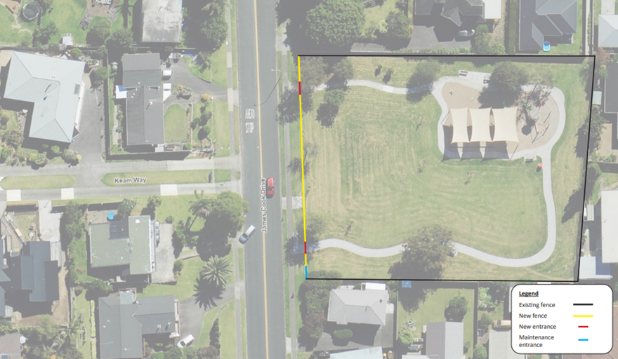Keam Reserve with new proposed fence outline