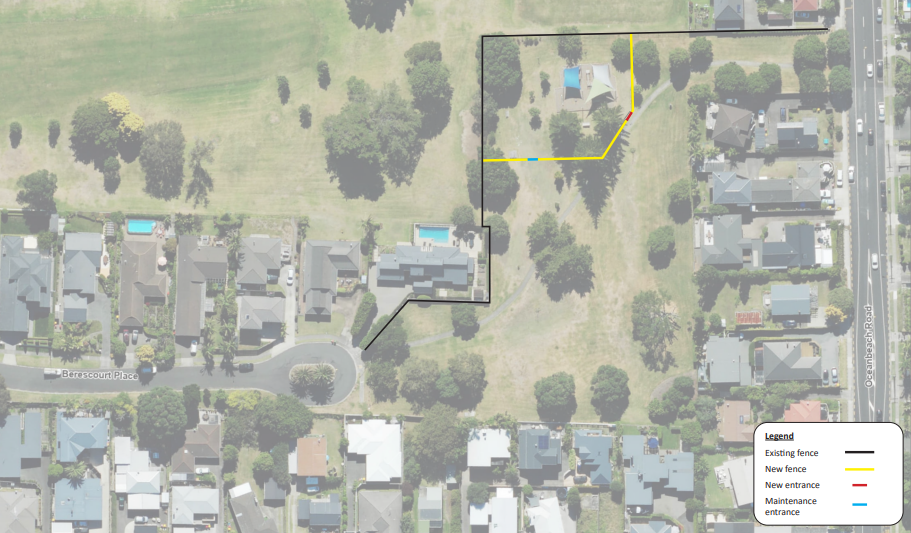 Berescourt Reserve with new proposed fence outline