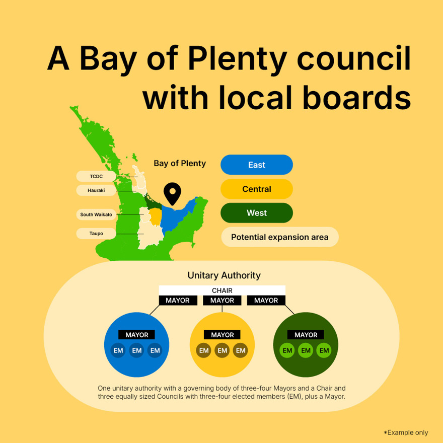 A Bay of Plenty region with a local board