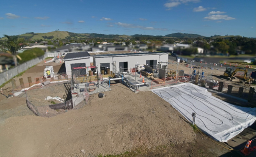 Aerial view of construction