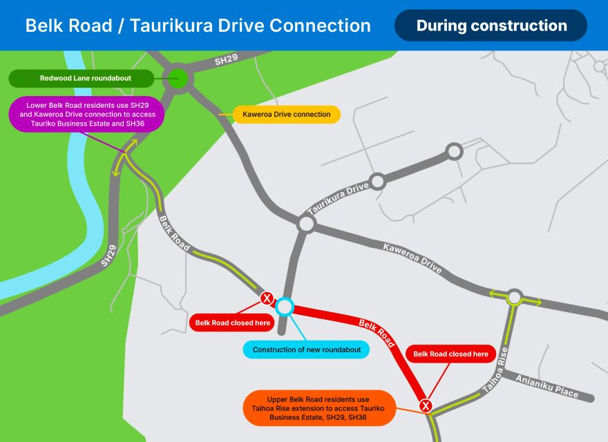 Belk Road construction map Belk Road construction map