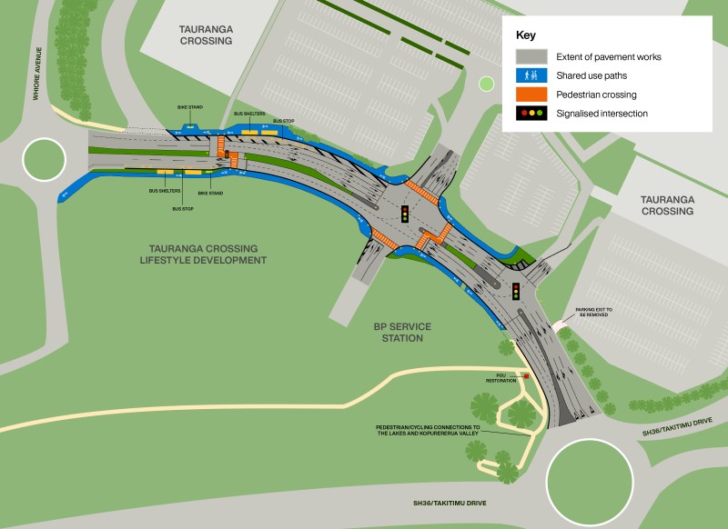 Taurikura Drive upgrade map - final